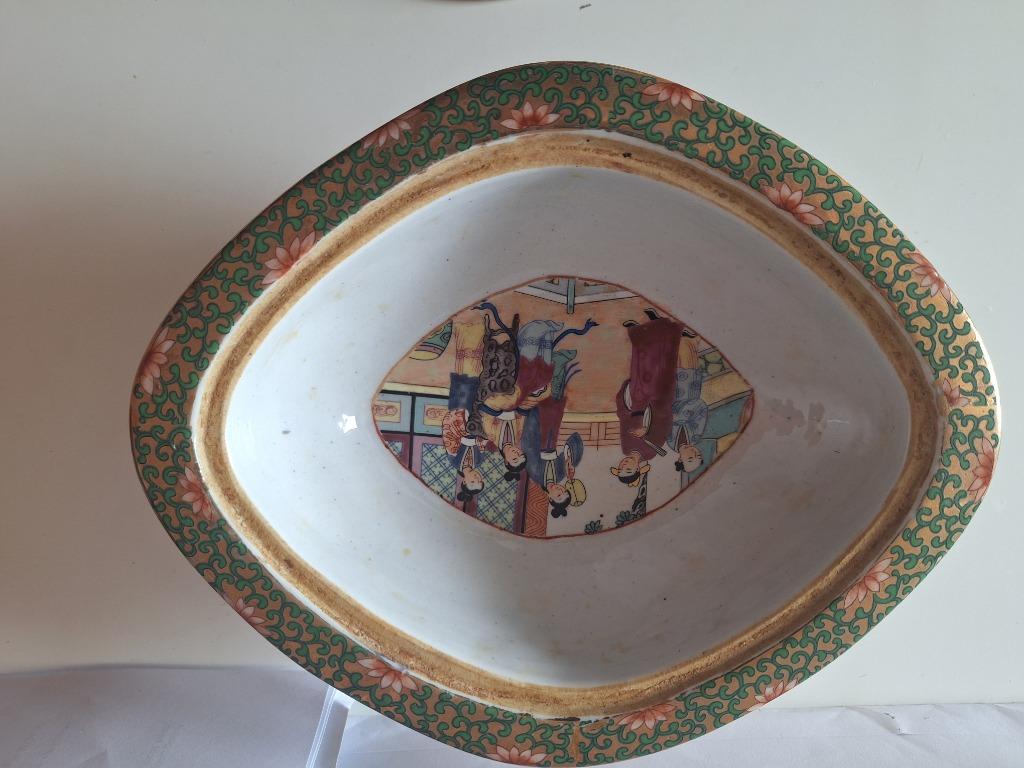 Prachtig 19e eeuws Chinese porseleinen Canton soupière, Enlèvement ou Envoi