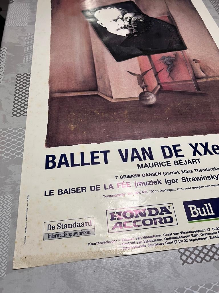 Vintage Poster Festival van Vlaanderen 1985, Collections, Enlèvement ou Envoi, Rectangulaire vertical, Musique, Utilisé