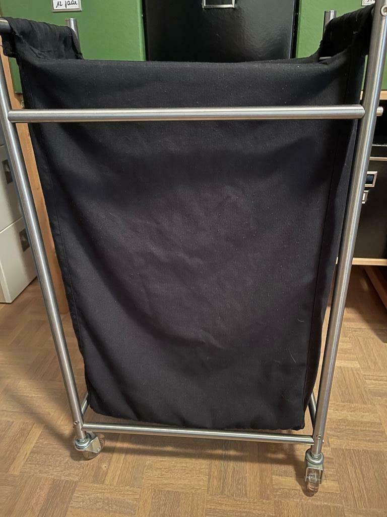 Wasmand op wieltjes met Alu frame, Ophalen of Verzenden, Gebruikt, Zwart, Overige typen