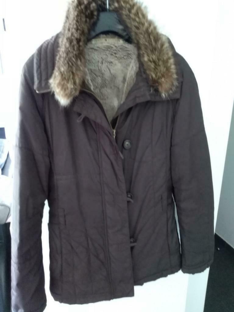 Donkerbruine winterjas van het merk Tommy Hilfigger, Kleding | Dames, Jassen | Winter, Maat 38/40 (M), Bruin, Ophalen of Verzenden