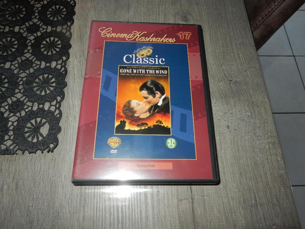 nr.1308- Dvd: gone with the wind - drama - 1939, Cd's en Dvd's, Drama, Ophalen of Verzenden, Zo goed als nieuw, Vanaf 6 jaar