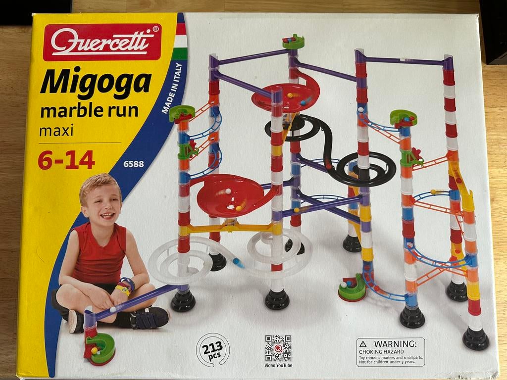 Knikkerbaan migoga marble run maxi, quercetti, Kinderen en Baby's, Speelgoed | Bouwstenen, Ophalen of Verzenden, Zo goed als nieuw