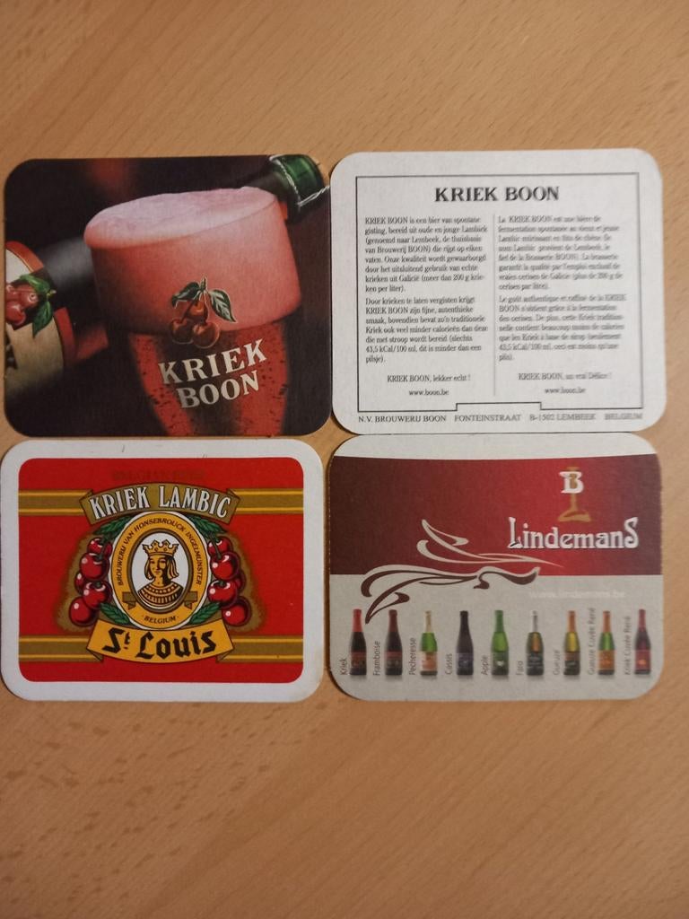 Bierviltjes Kriek en Gueuze (478), Verzamelen, Ophalen of Verzenden, Zo goed als nieuw