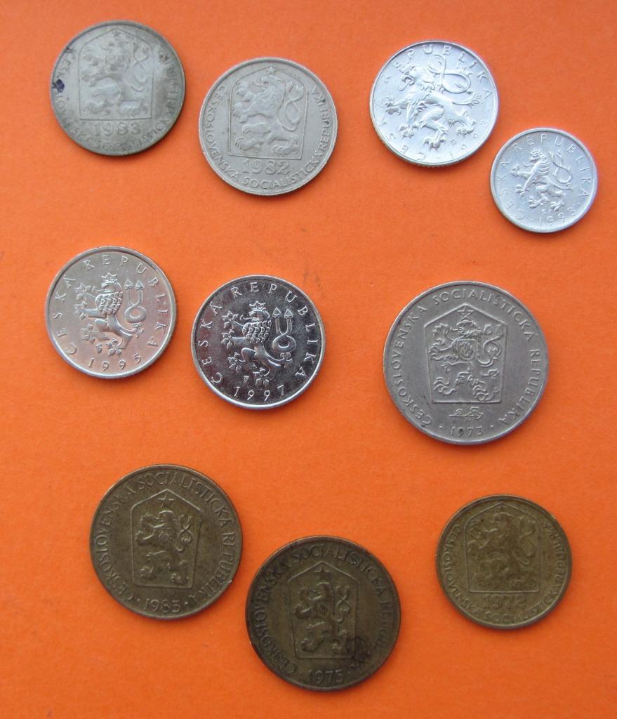 Tzechoslovakia  - 10 pièces - Différentes années, Enlèvement ou Envoi, Autres pays, Monnaie en vrac