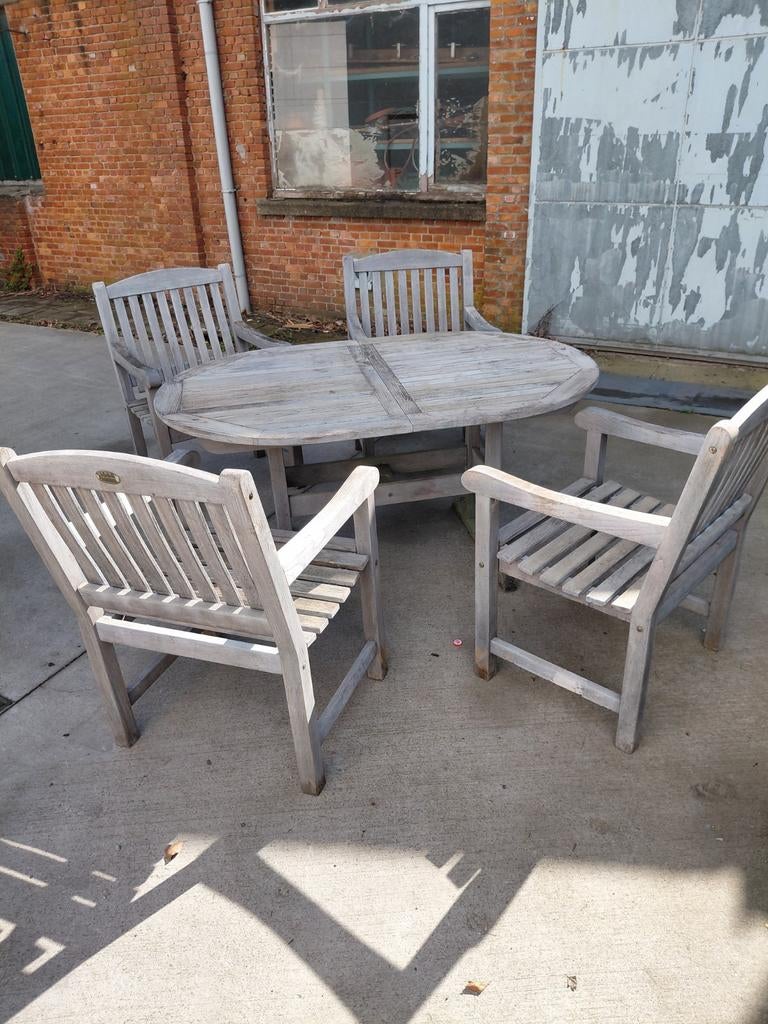 Tuinset met uitschuifbare tafel, Ophalen, Tuinset