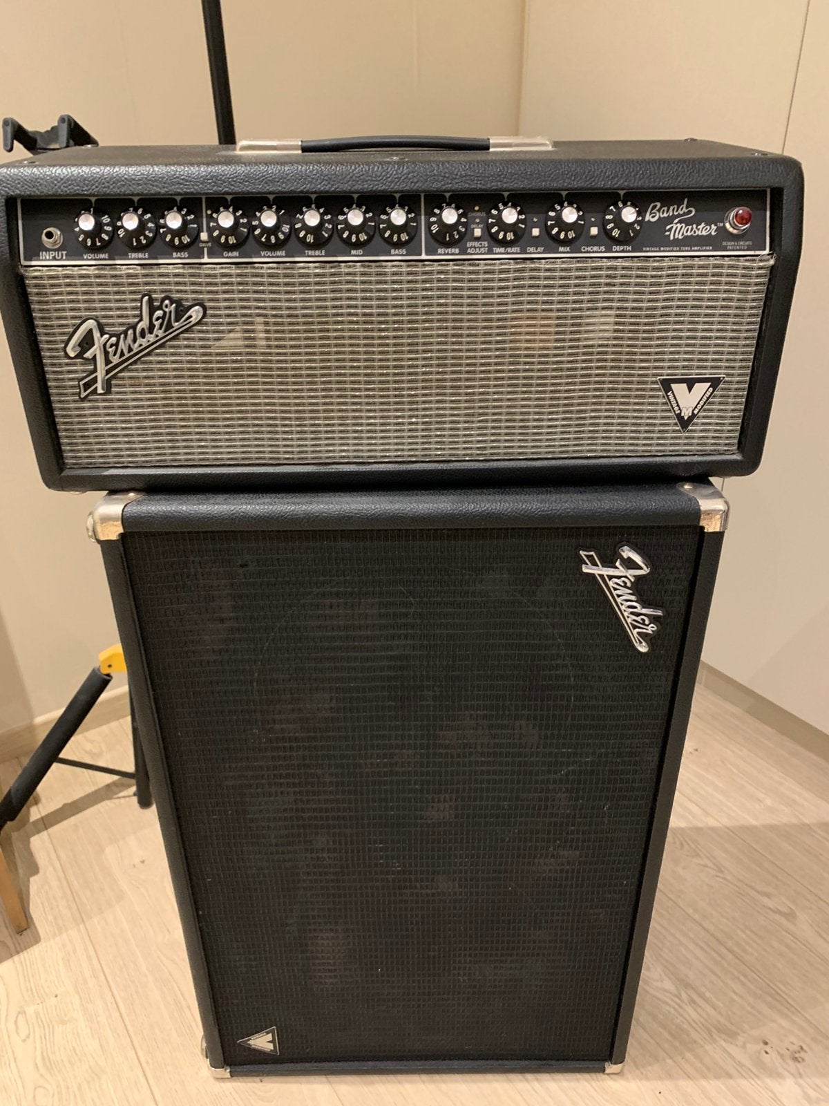 Fender bandmaster vintage modified (head + cab), Musique & Instruments, Enlèvement, Utilisé, Guitare