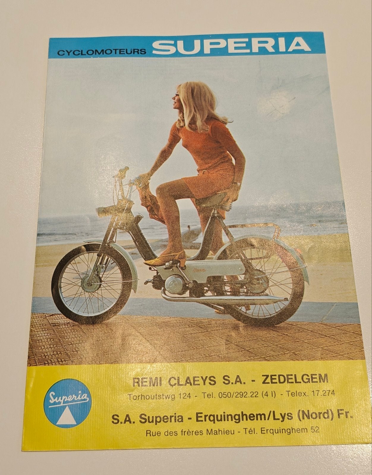 Superia bromfietsen folder jaren 60, Vélos & Vélomoteurs, Envoi