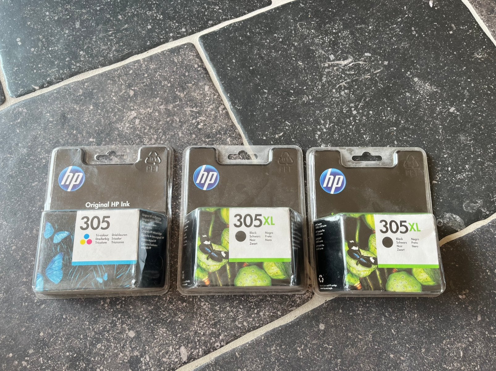 Hp printerinkt 1x kleur en 2x zwart, Ophalen, Zo goed als nieuw