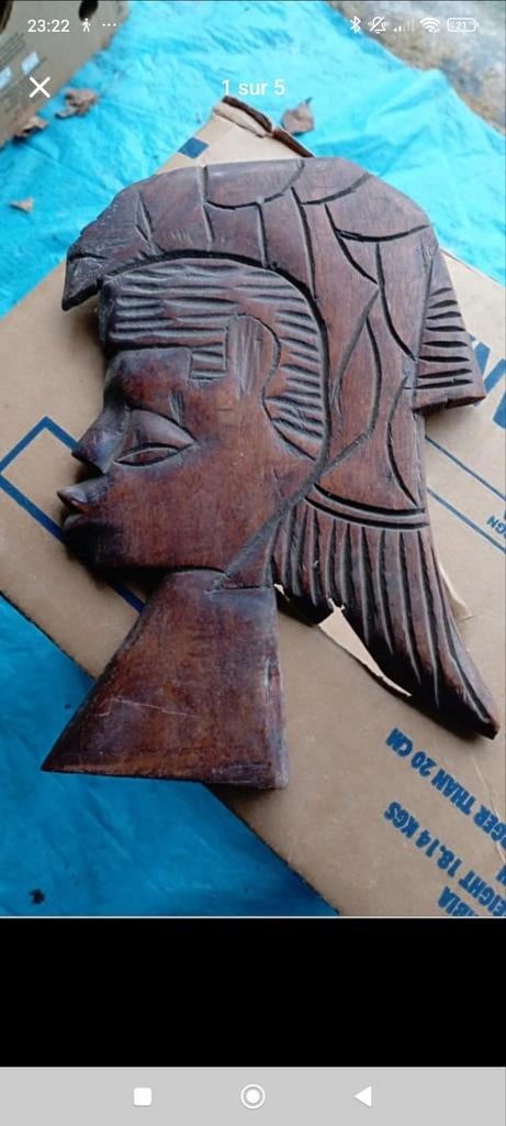 Masque africain en bois, Antiquités & Art, Art | Sculptures & Bois