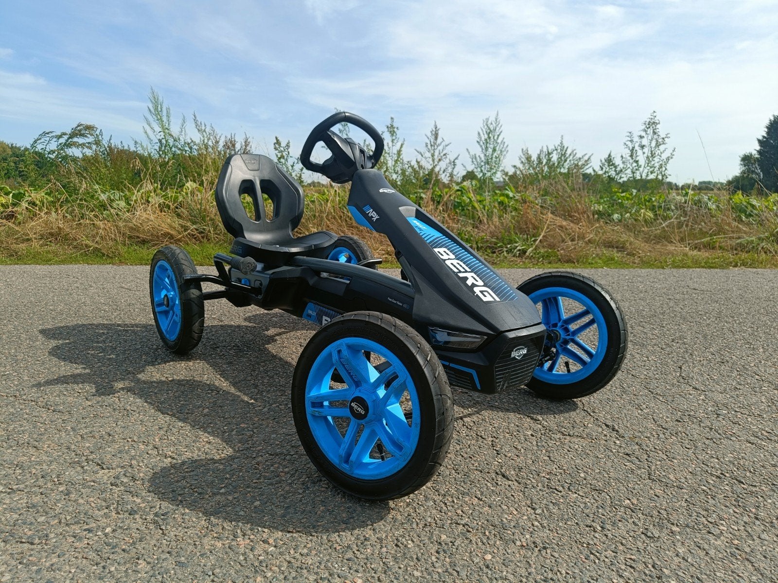 BERG Rally APX Blue gocart, Kinderen en Baby's, Speelgoed | Buiten | Skelters, Ophalen, Zo goed als nieuw, Berg, Vrijloopautomaat