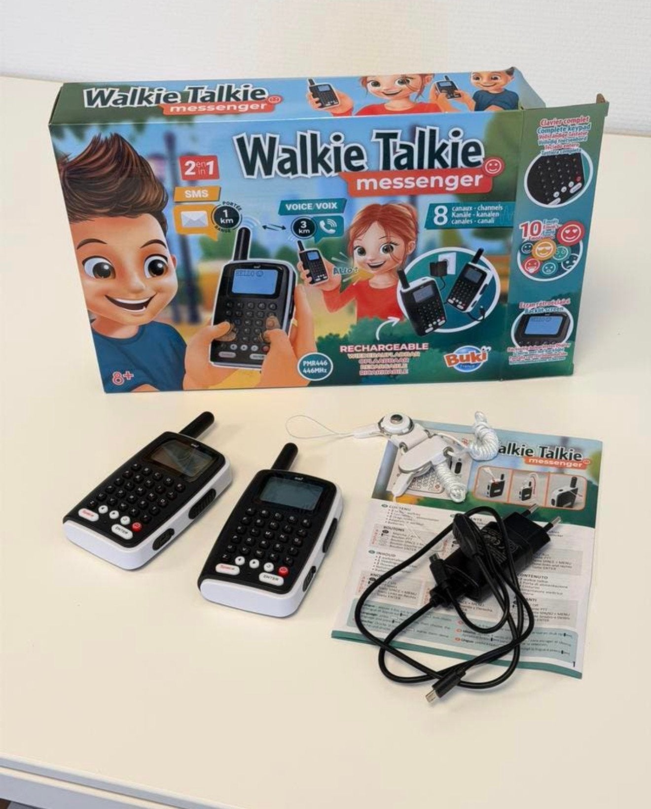 Buki Walkie Talkie Messenger, de pour enfants, 3 km, neuf, Télécoms, Talkies-walkies & Walkies-talkies, Enlèvement ou Envoi, Neuf