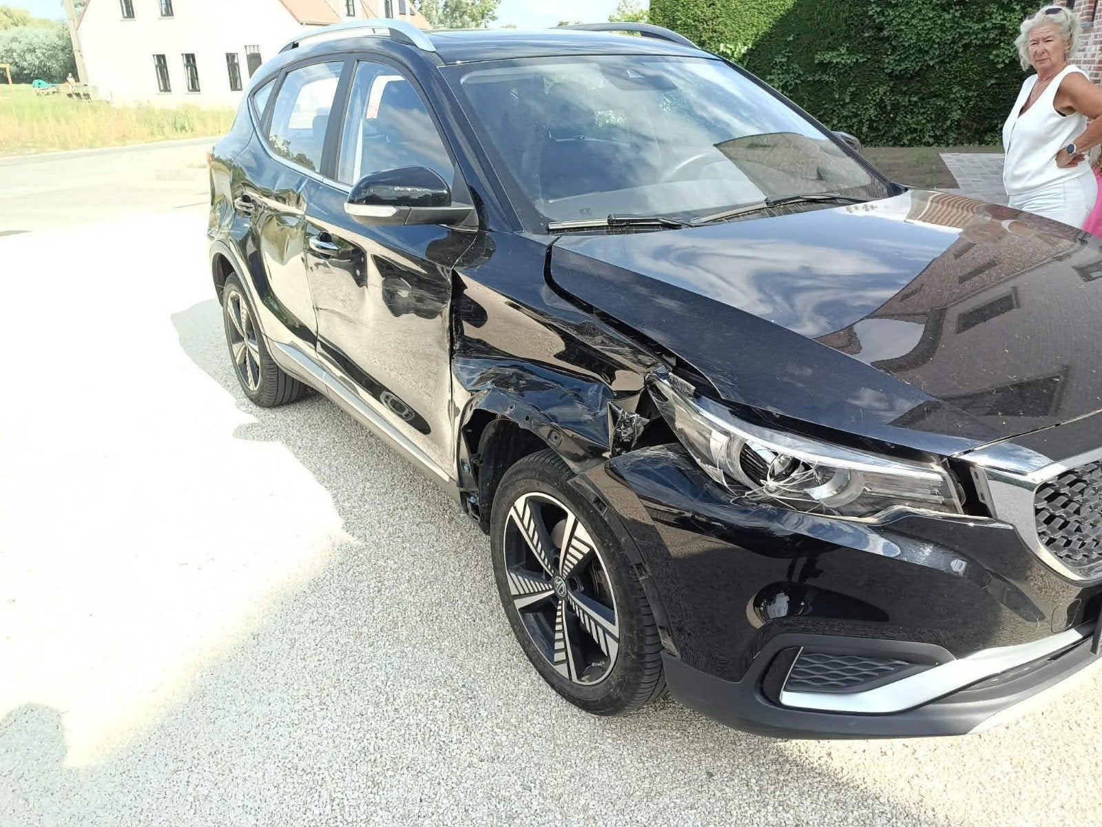 MG ZS EV met schade, Auto's, MG, Particulier, ZS, Elektrisch, 5 deurs, Zwart, Ophalen