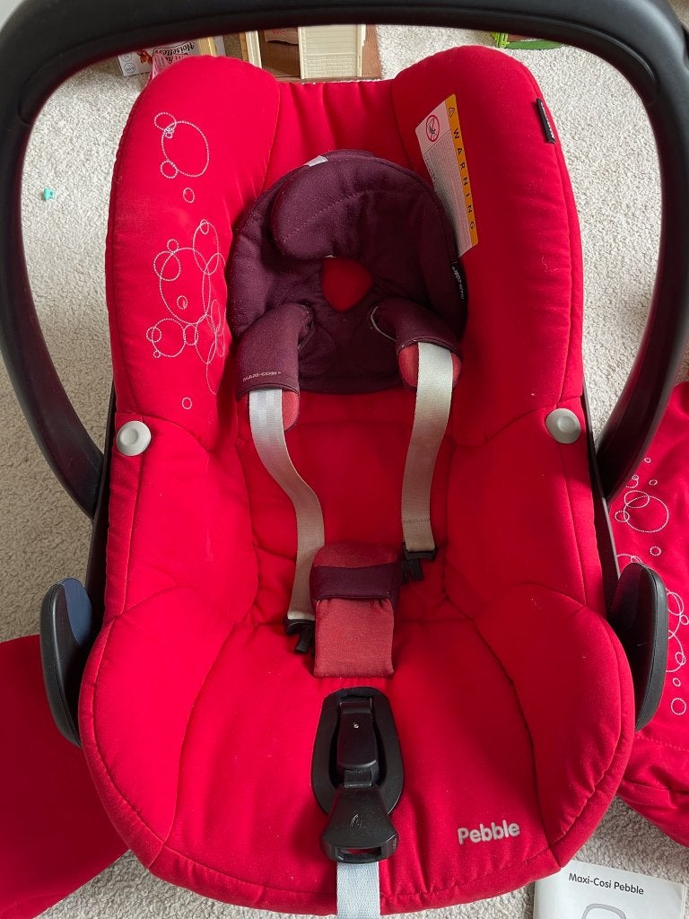 Maxi-Cosi Pebble rouge – ancien modèle 2012, Ceinture de sécurité, Enlèvement, Utilisé, Maxi-Cosi