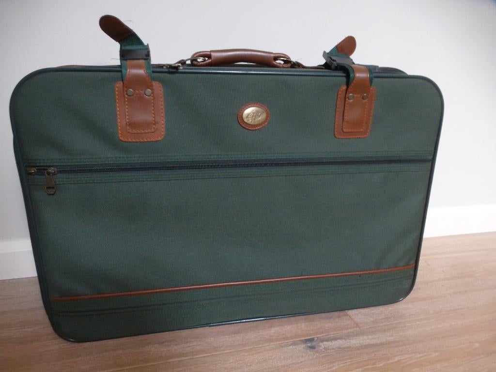 REISKOFFER LYS PARIS  donker groen, Overige materialen, Wieltjes, 45 tot 55 cm, Zo goed als nieuw