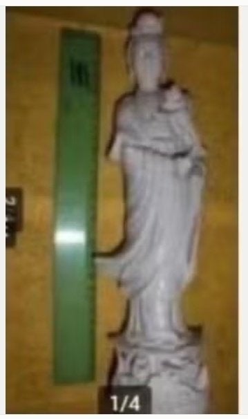 kwan yin beeld wit kuan yin, Ophalen of Verzenden