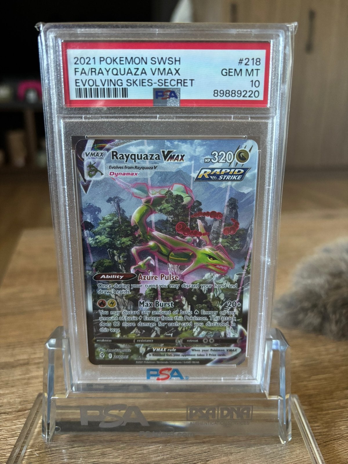 Rayquaza Vmax PSA 10, Enlèvement ou Envoi, Neuf, Cartes en vrac, Foil