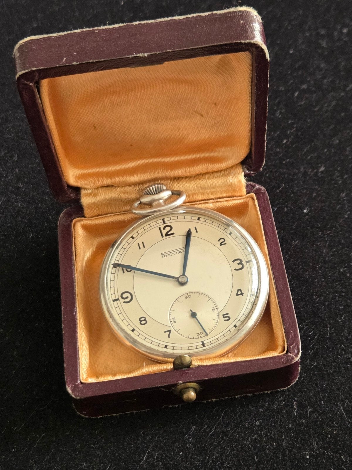 montre pontiac en argent, Handtassen en Accessoires, Ophalen, Zilver, Zakhorloge, Overige merken