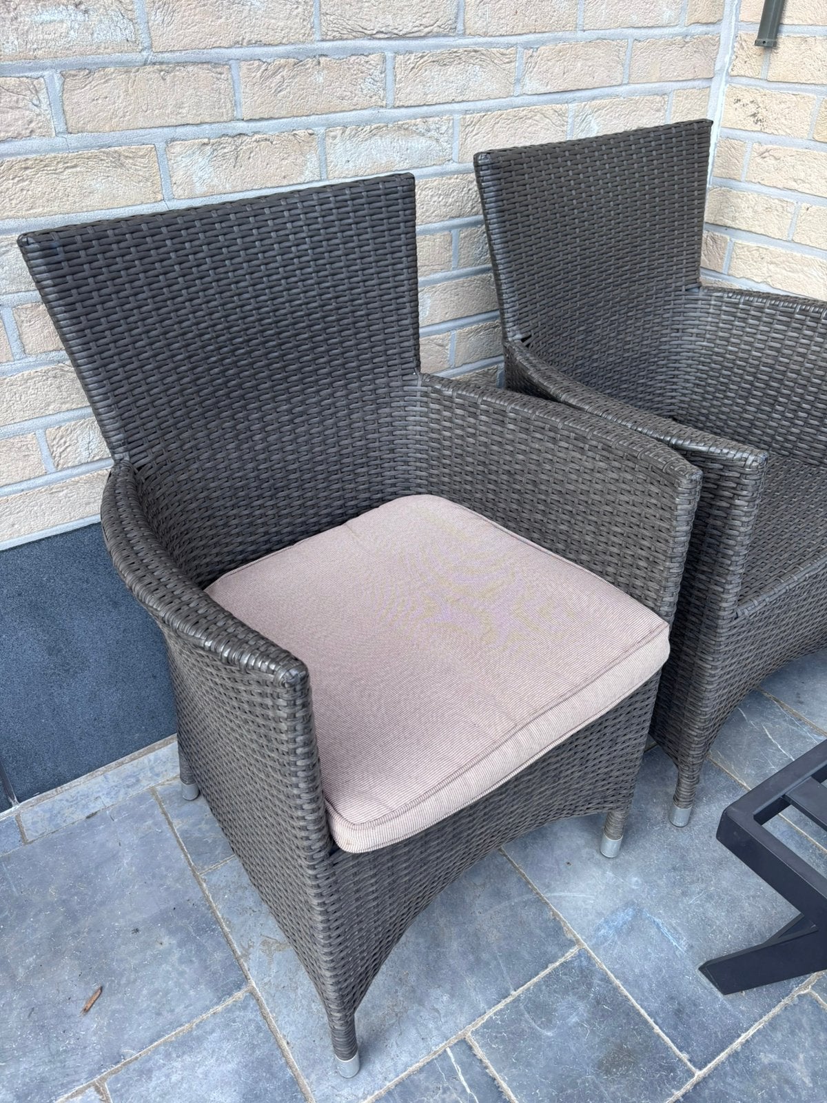 Rattan tuinstoelen 6 stuks, Tuin en Terras, Ophalen, Gebruikt