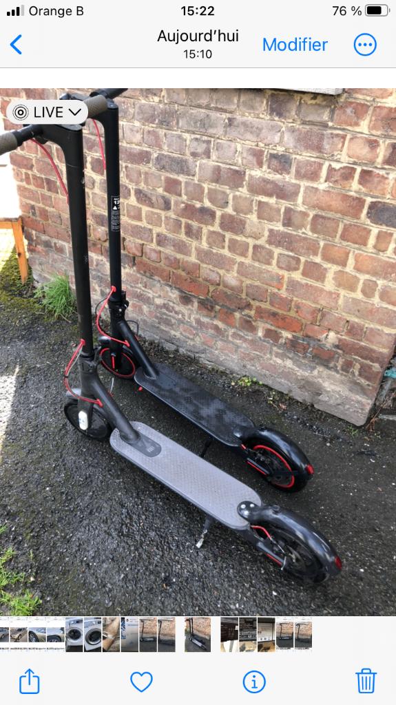 Lot de trottinettes à réparer, Enlèvement