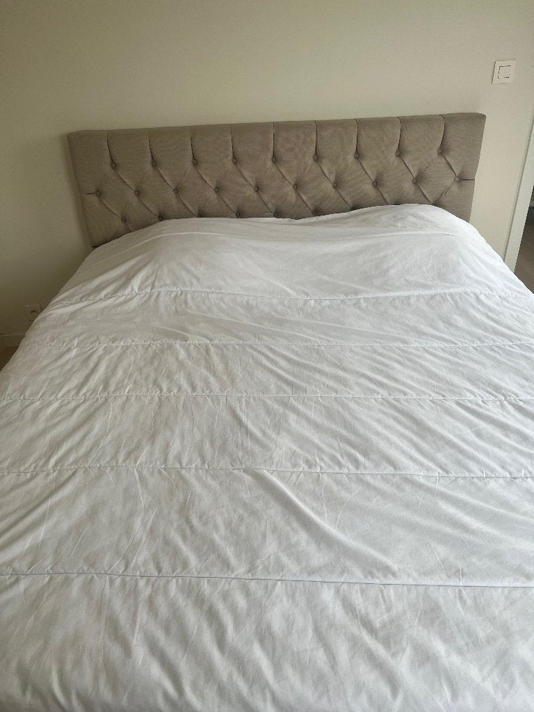 Boxspring te koop 180/200, Huis en Inrichting, Ophalen, Beige, Tweepersoons, 180 cm