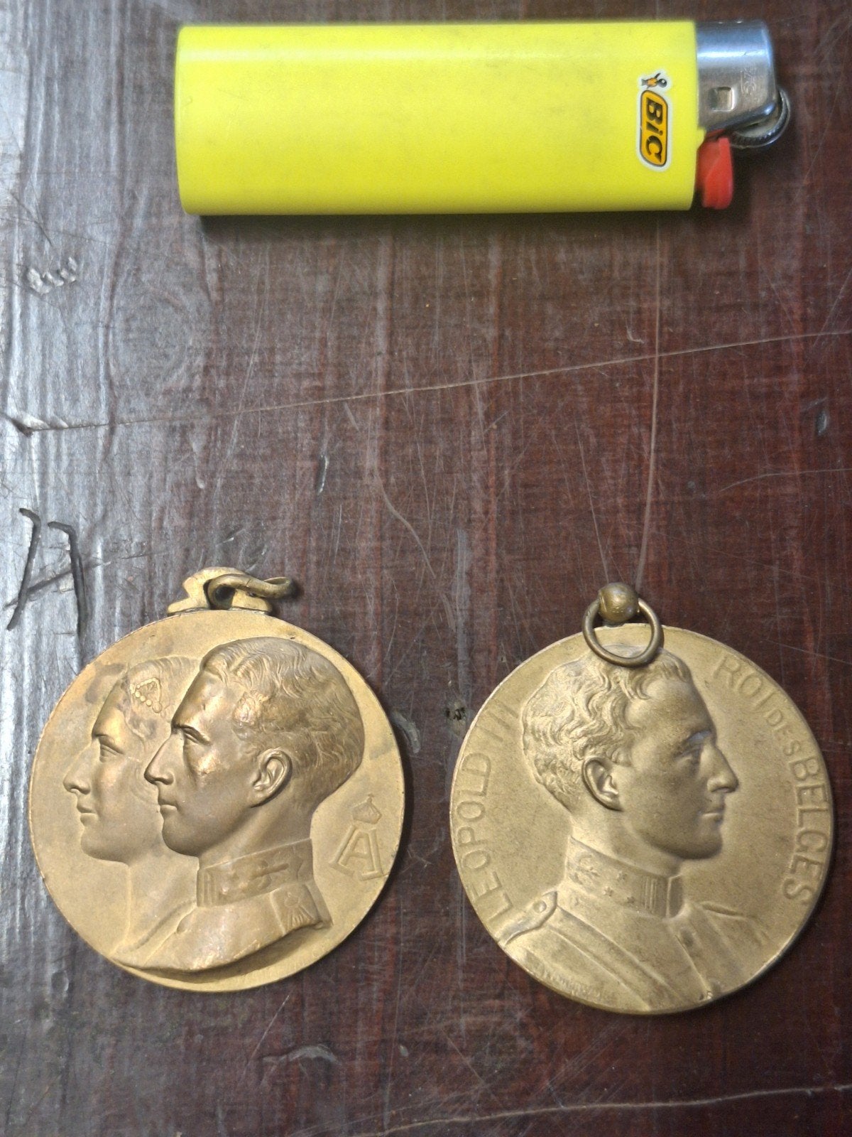 lot 2 medailles jette 1934/35 pierre Turin.  astrid et leop, Enlèvement ou Envoi
