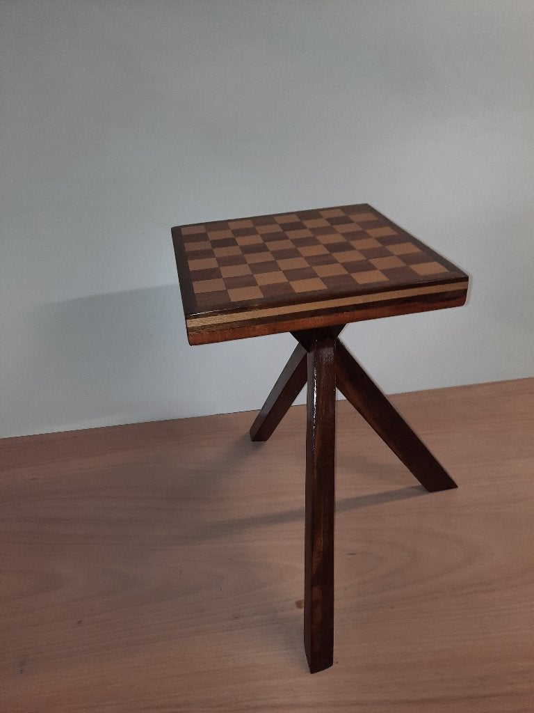 Table d'échecs vintage avec trépied — 100€, Antiquités & Art, Enlèvement ou Envoi