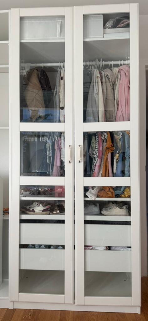 IKEA PAX TYSSEDAL Porte, blanc/verre, 50X229 cm, Enlèvement, Comme neuf, Verre