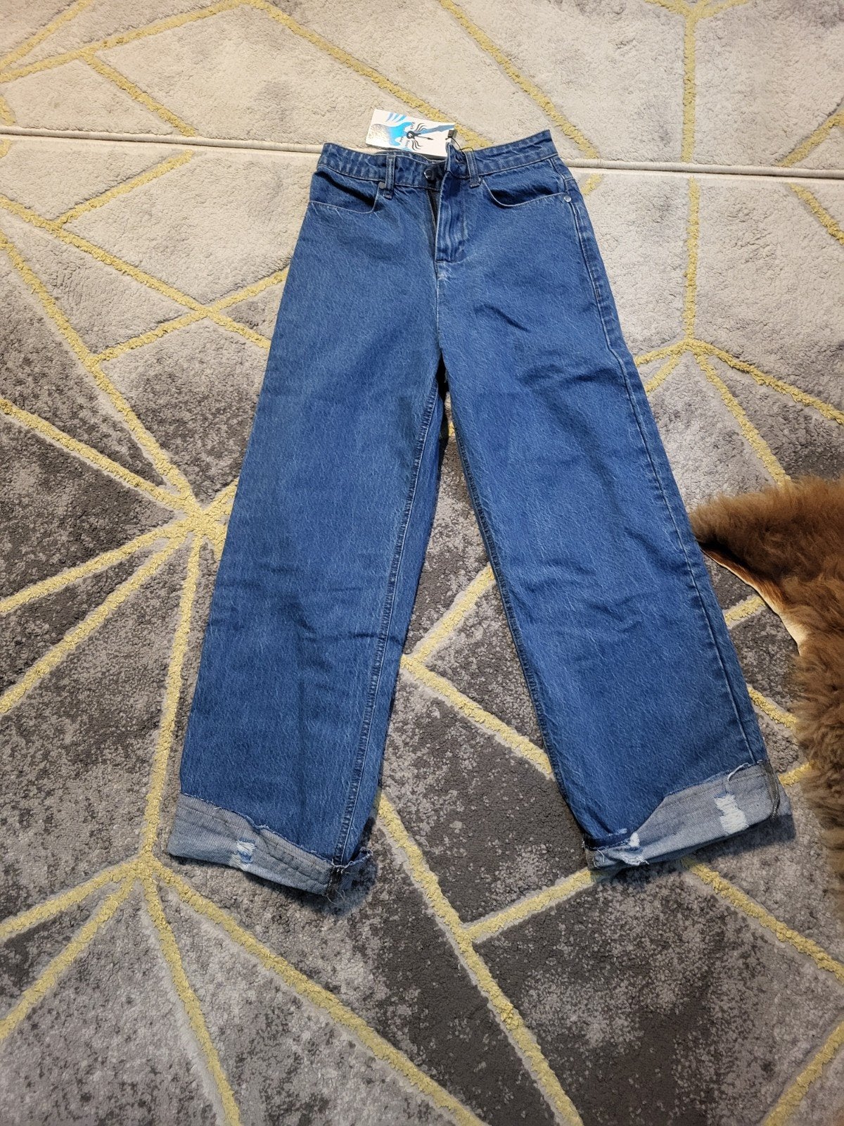 broek meiden, Ophalen, Blauw