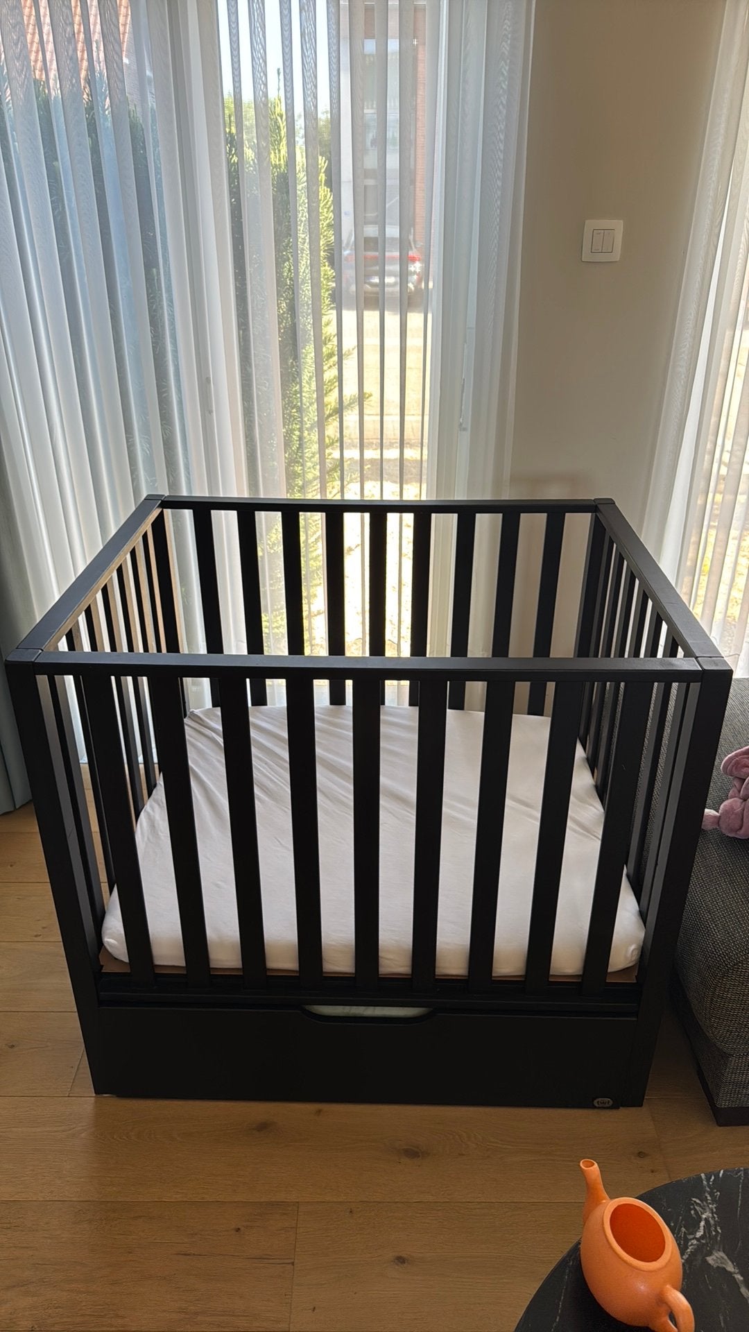 Babypark zwart, Kinderen en Baby's, Babyparken, Ophalen, Zo goed als nieuw, Lade