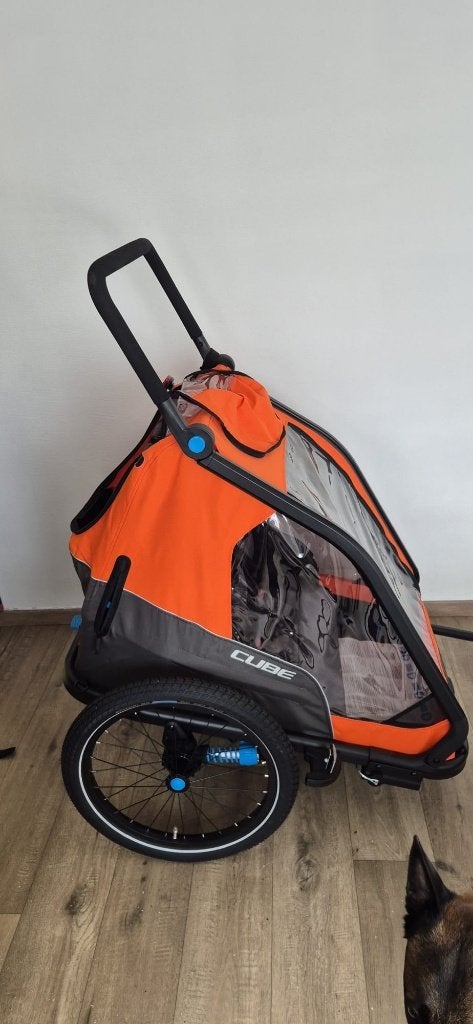 remorque velo CUBE neuf, Vélos & Vélomoteurs, Enlèvement, Suspension, Remorque pour enfant, Cube