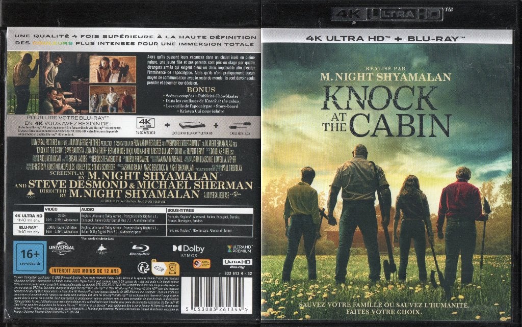 knok at the cabin  (4k ultra-hd + blu-ray) neuf, CD & DVD, Allemand, Enlèvement ou Envoi, Horreur, Film