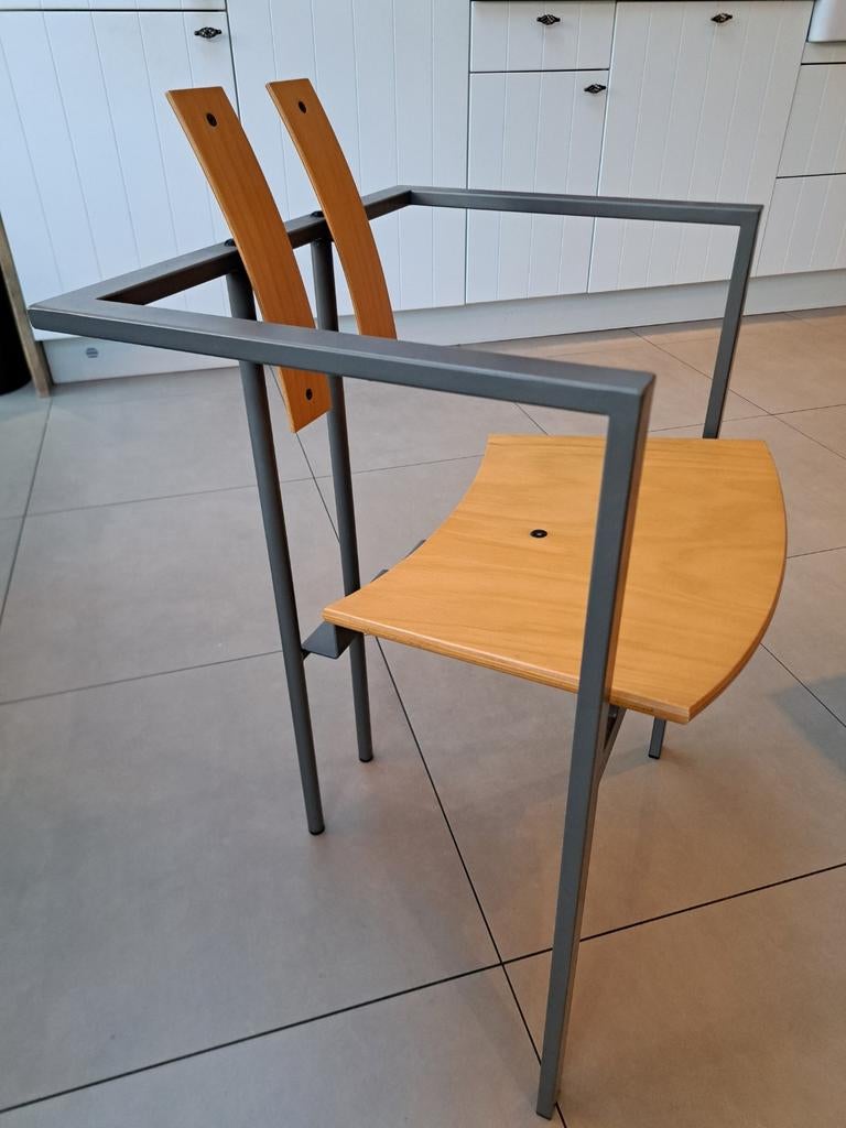 Vintage stoelen design, Huis en Inrichting, Ophalen, Zo goed als nieuw, Grijs, Vijf, Zes of meer stoelen