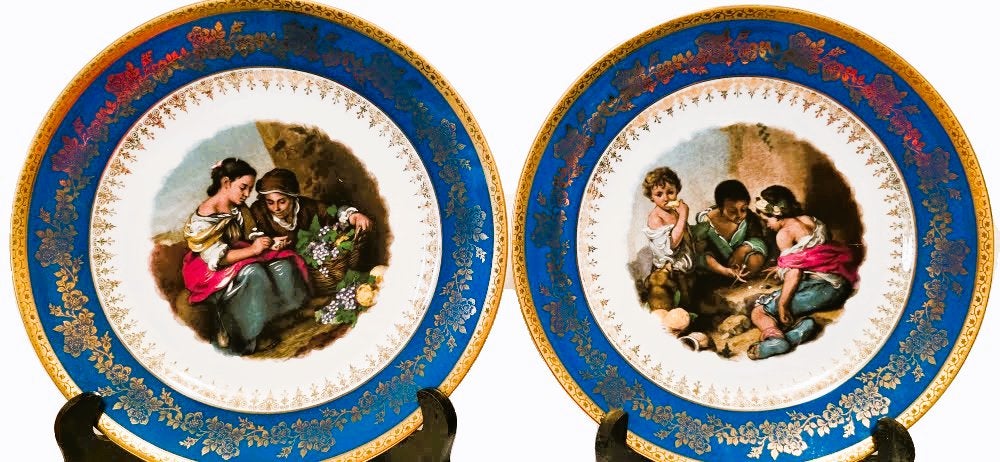 Porseleinen Limoges borden., Ophalen of Verzenden, Zo goed als nieuw, Porselein, Bord of Schaal