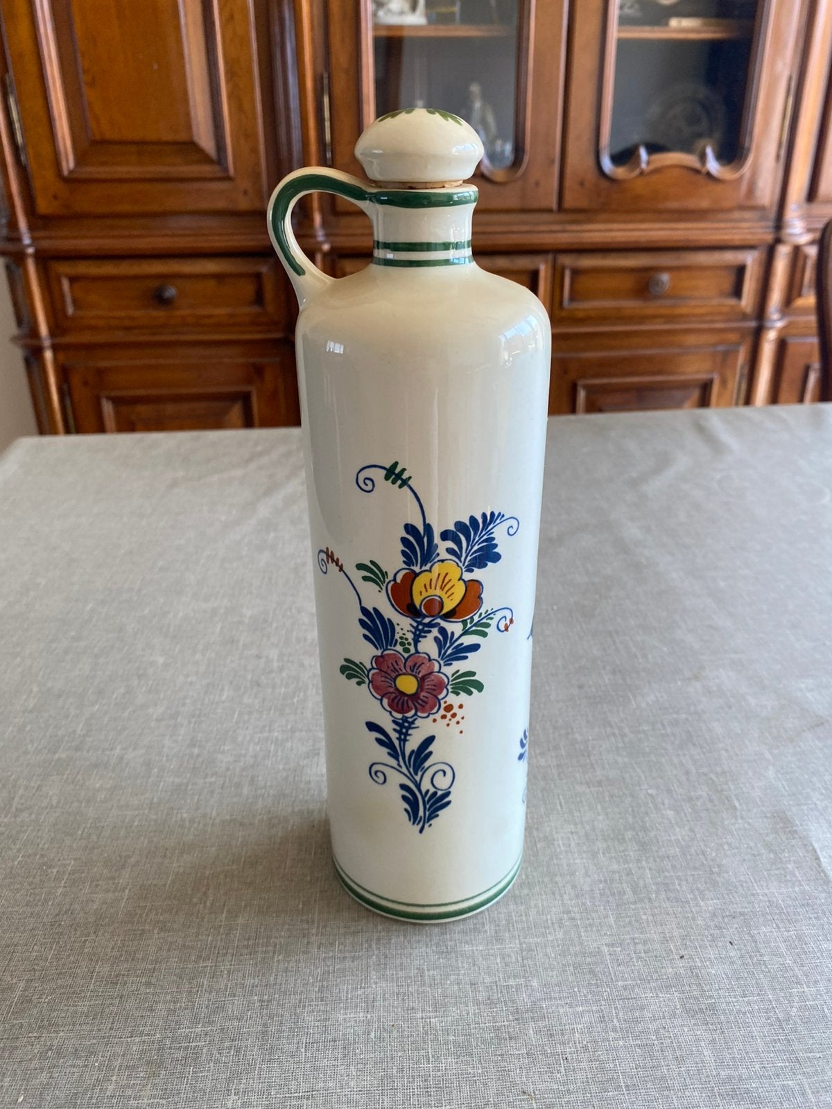 Delft polychroom handwerk BOLS jenever fles 1987, Antiek en Kunst, Ophalen