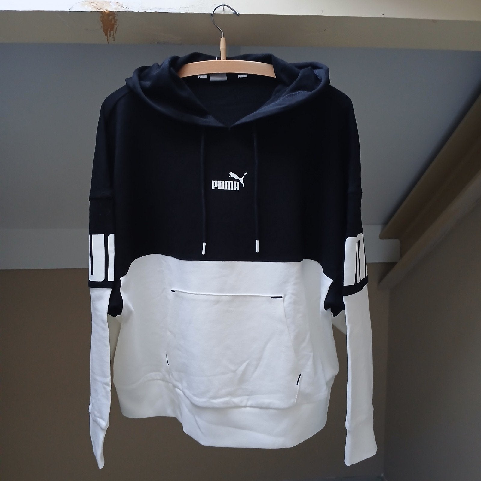 hoodie met capuchon van puma  zwart wit, Puma, Zwart, Maat 46/48 (XL) of groter, Nieuw