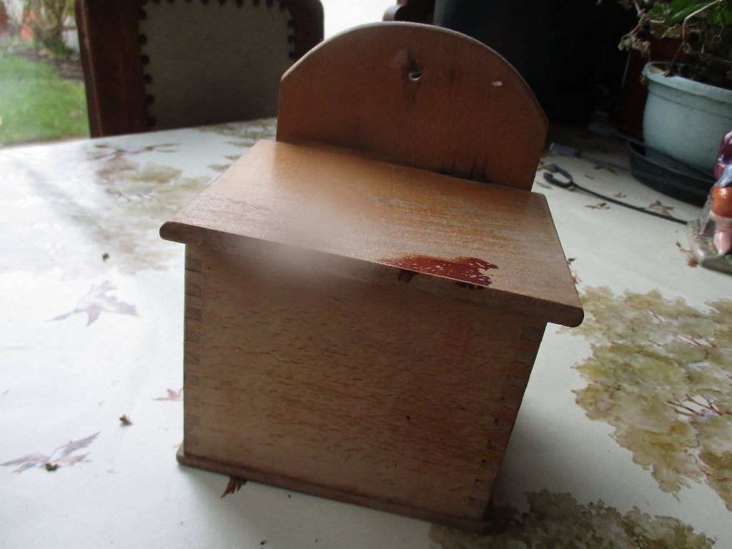 Antiek Zoutbakje, Hout, Ophalen of Verzenden, Bruin, Overige typen