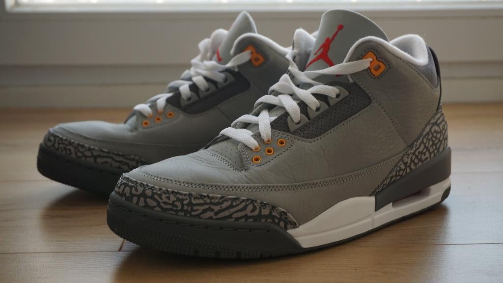 Jordan 3 Retro - Cool Grey (2021), Enlèvement ou Envoi, Autres couleurs, Comme neuf, Nike air Jordan