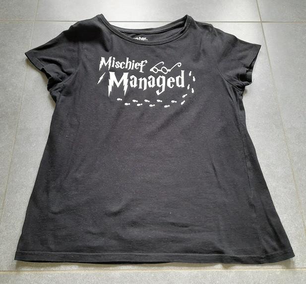 Zwarte T-shirt van Harry Potter, Kleding | Dames, T-shirts, Zo goed als nieuw, Maat 42/44 (L), Zwart, Korte mouw, Ophalen of Verzenden