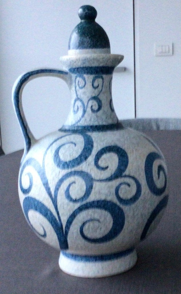 Vintage karaf met deksel, Antiek en Kunst, Antiek | Keramiek en Aardewerk, Ophalen of Verzenden
