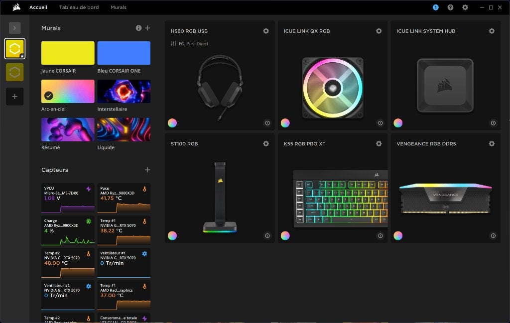 Setup Gaming 4k ryzen7 9800X3D - RTX 5070 - 32GB DDR5, Le pc est monté avec différentes marques, Comme neuf, 4 Ghz ou plus, AMD Ryzen 7