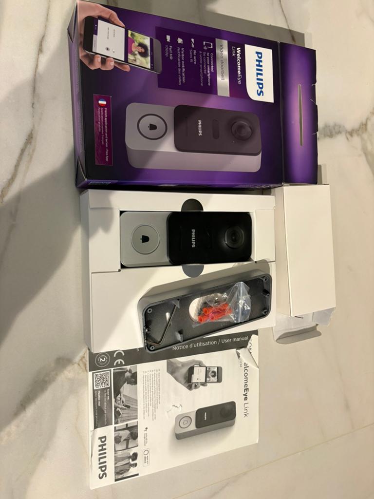 Philips welcomeEye deurbel, Maison & Meubles, Sonnettes, Enlèvement, Comme neuf, Sans fil