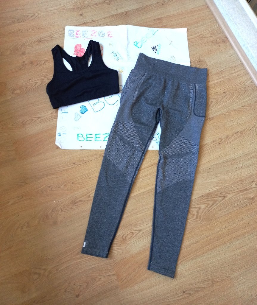 Domyos legging met gratis bijpassend topje, mt S, Domyos, Ophalen of Verzenden, Zo goed als nieuw, Hardlopen of Fietsen