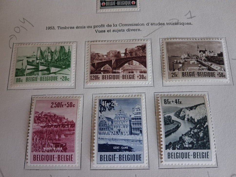 1953 Timbres belges COB 918 à  923, Enlèvement ou Envoi