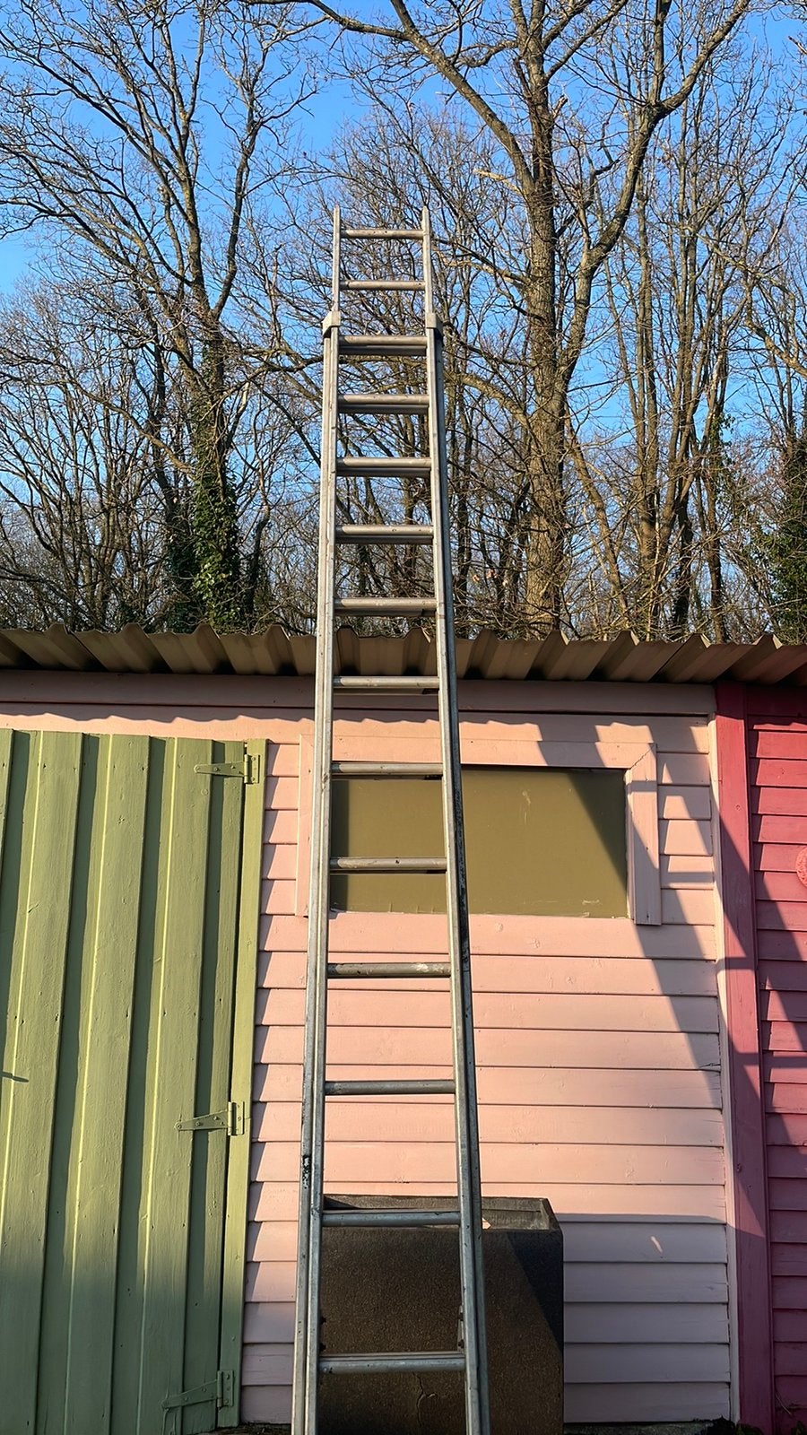 Aluminium ladder, Doe-het-zelf en Bouw, Ophalen, Zo goed als nieuw, Ladder, Opvouwbaar of Inschuifbaar