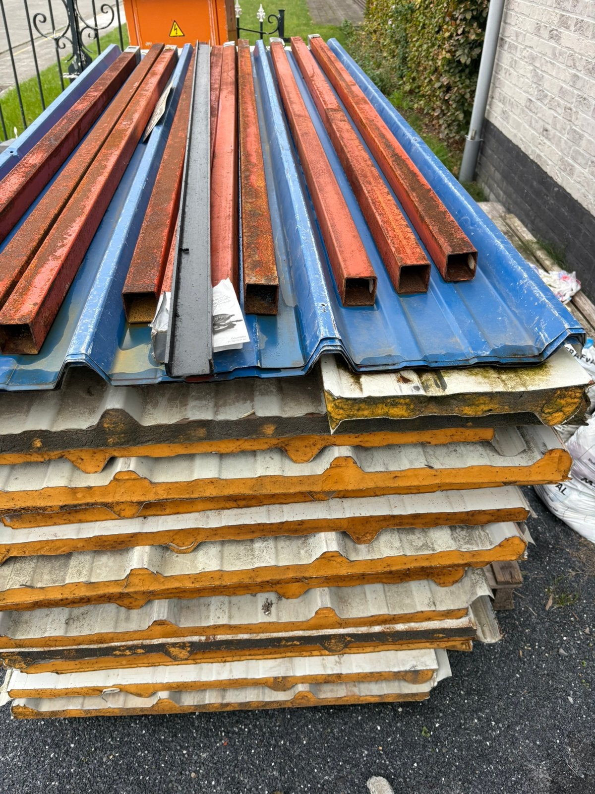 Geisoleerde 4cm dakplaten, Doe-het-zelf en Bouw, Ophalen, Gebruikt, Overige materialen, 20 tot 50 mm