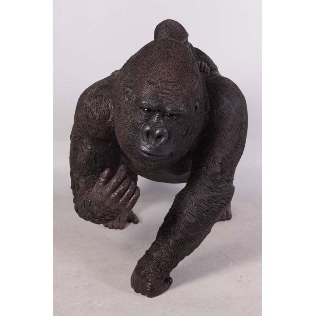 Statue de singe de 98 cm - Gorille avec son petit, Enlèvement, Neuf