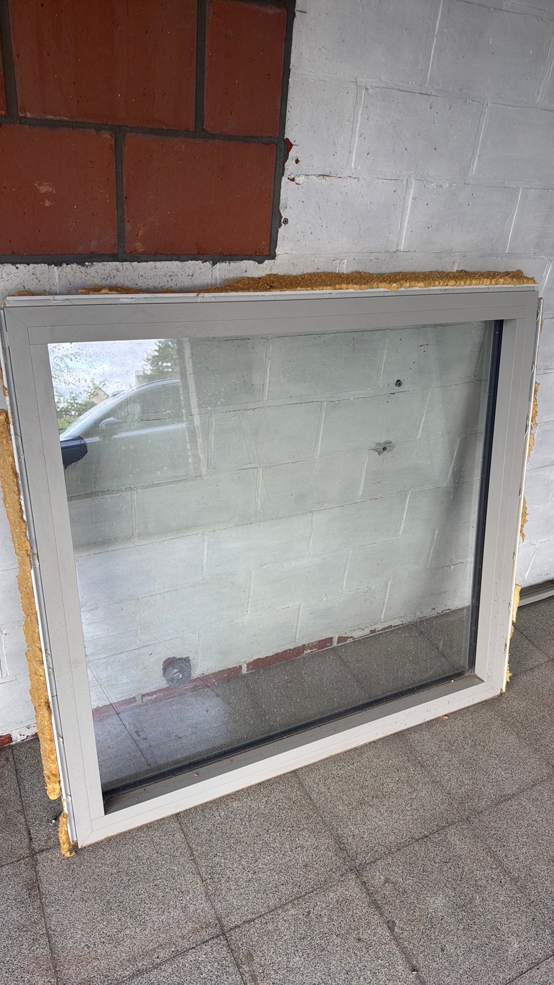 Raam Aluminium profiel, dubbel glas, Raamkozijn, Aluminium, Zo goed als nieuw, Inclusief glas