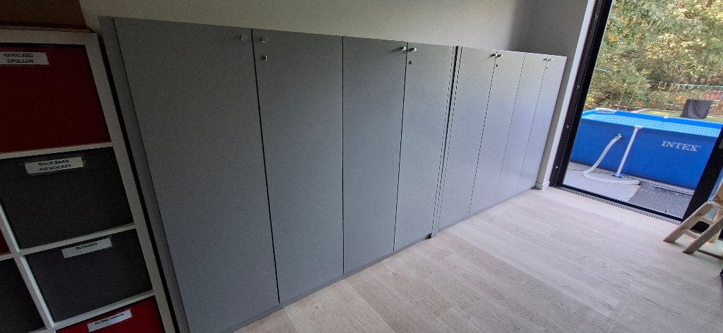Modulaire wandkasten – 2 identieke kasten – zeer stevig, Ophalen, 150 tot 200 cm, 150 tot 200 cm, 25 tot 50 cm