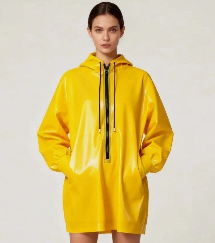 Veste en latex jaune XS/S fetishrubber, Enlèvement ou Envoi, Neuf