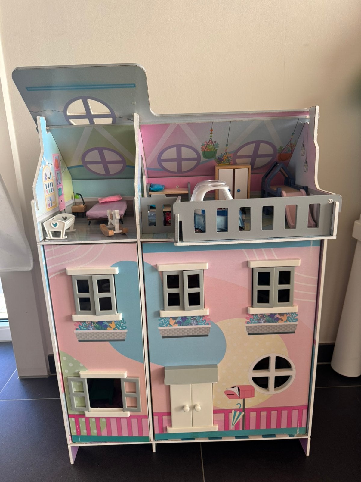 Poppenhuis groot, Ophalen, Gebruikt, Poppenhuis